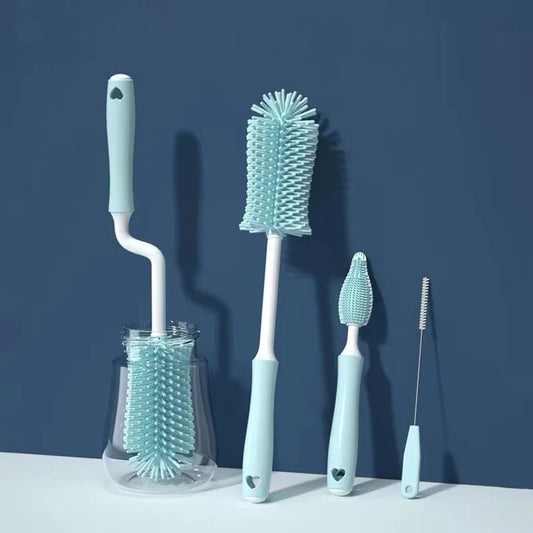 Silicone Bottle Cleaning Brush Baby Pacifier Straw Scrubber