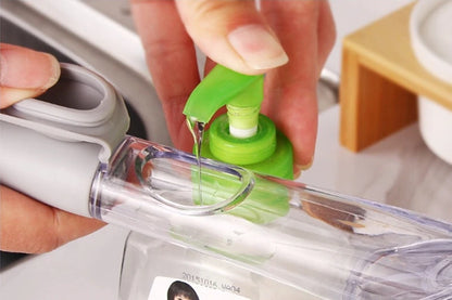Refillable Liquid Cleaning Brush Kitchen Bowl Scrubber