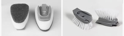 Refillable Liquid Cleaning Brush Kitchen Bowl Scrubber