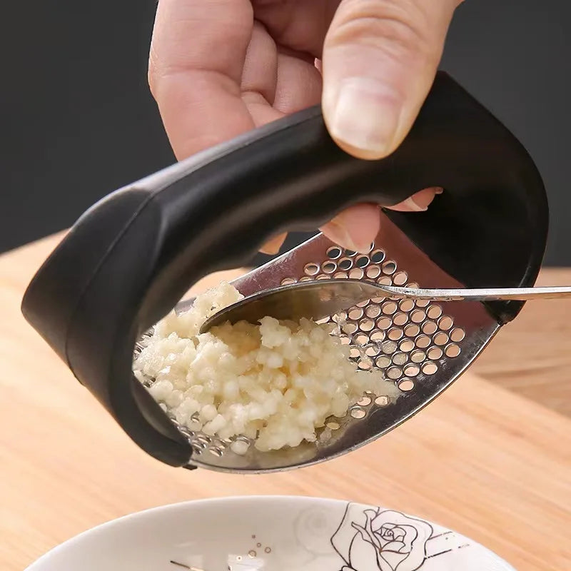 Garlic Press Stainless Steel 304 Garlic Press Cutting Tool Paste Artifact Household Garlic Ring Kitchen Wholesale Hot Sale