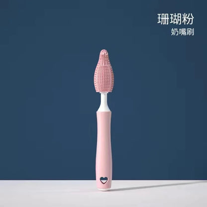 Silicone Bottle Cleaning Brush Baby Pacifier Straw Scrubber