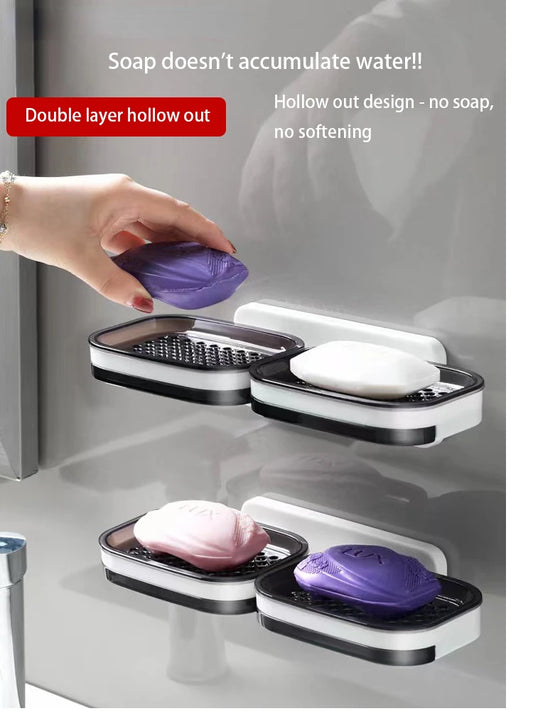Double Layer StorageDouble Layer DrainageHousehold Bathroom Storage Rack
