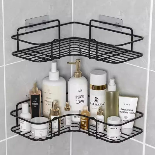 No-Drill Corner Shelf Bathroom Rack