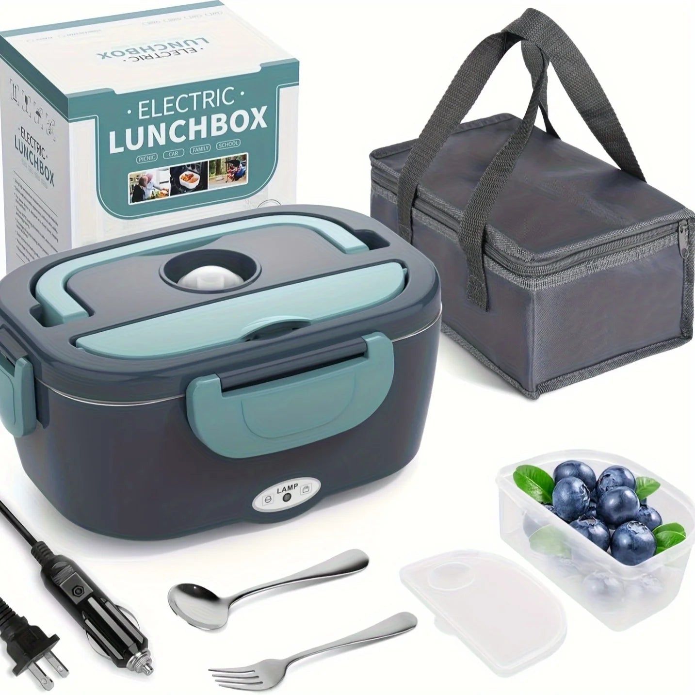1.5 L 60W Electric Lunch Box Food Warmer Portable Food Heater