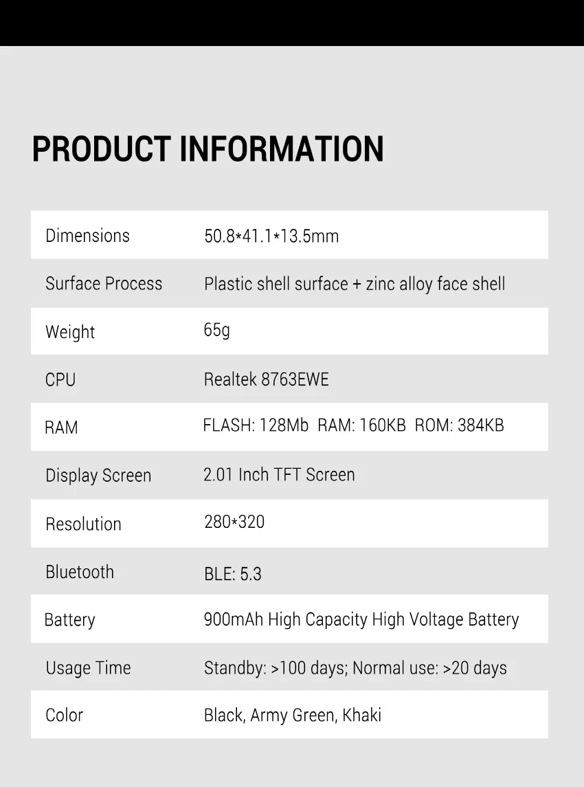 Blackview 2025 New Outdoor Smartwatch 900mAh W70 Pro 2.01'' TFT HD Screen Waterproof Men Watches with Emergency Lighting Compass