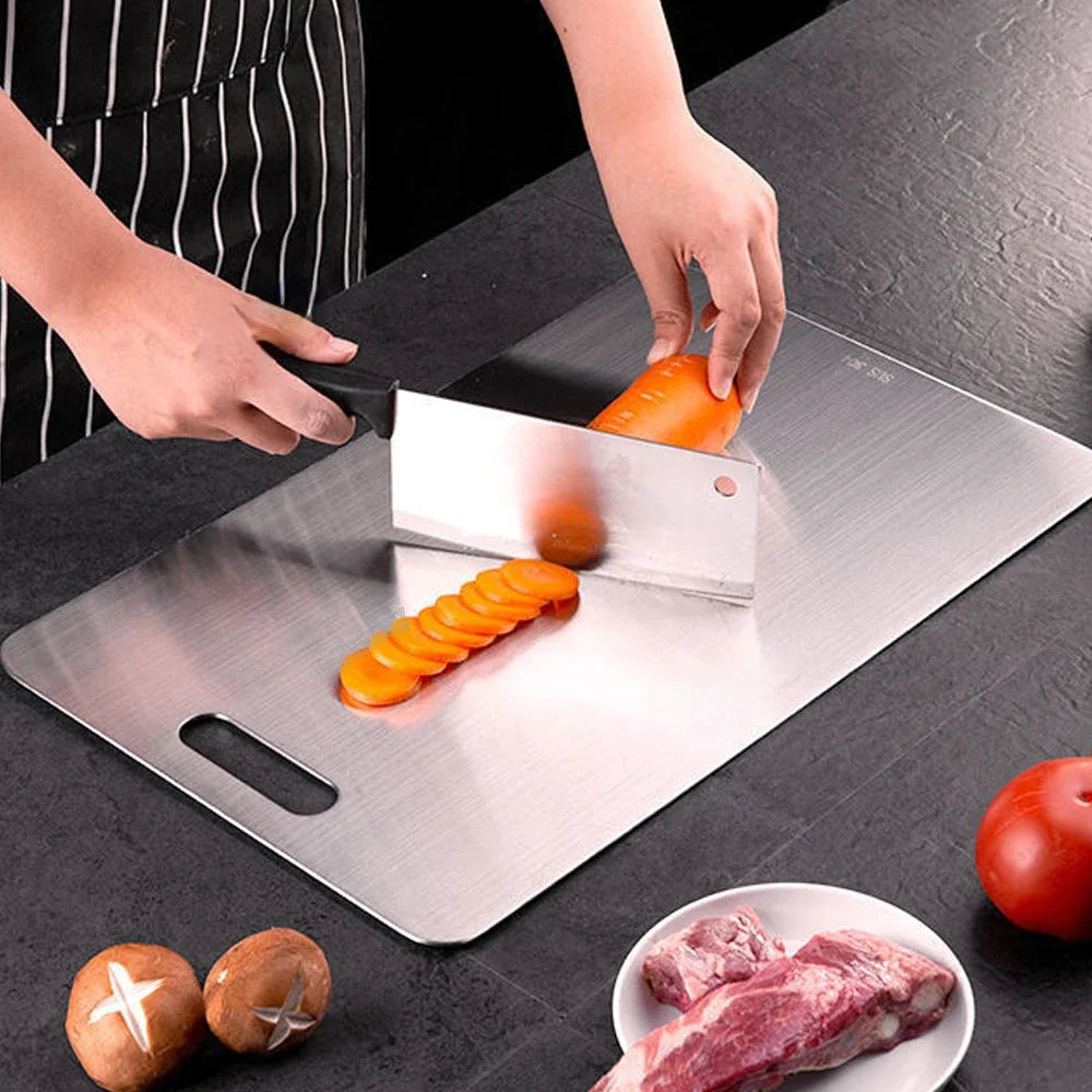 Titanium Cutting Boards for Kitchen Stainless Board 304 Steel Thickened Double Sided