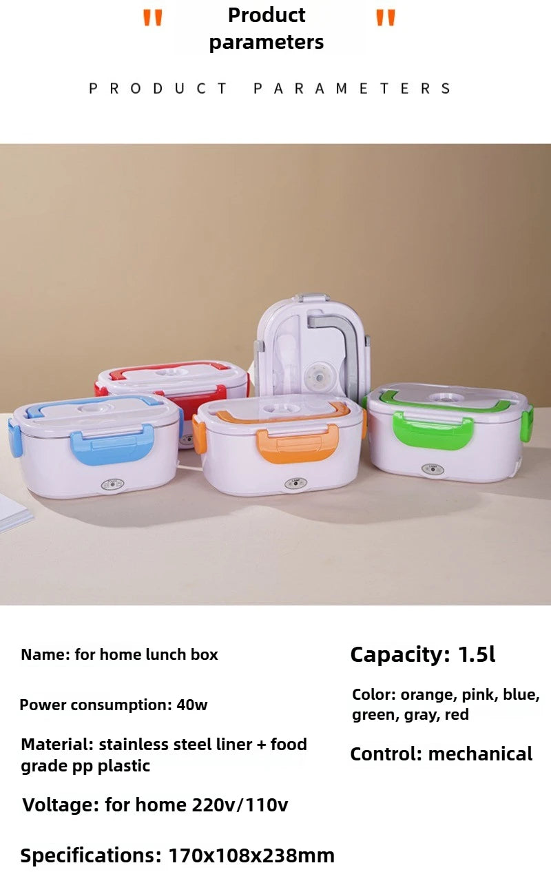 Stainless Steel Liner Kitchen Household Electric Lunch Box