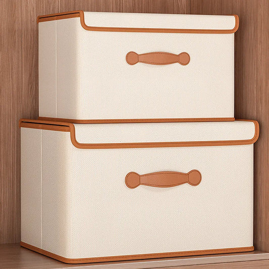 Cube Bins Boxes with Lids, Foldable Clothing Storage