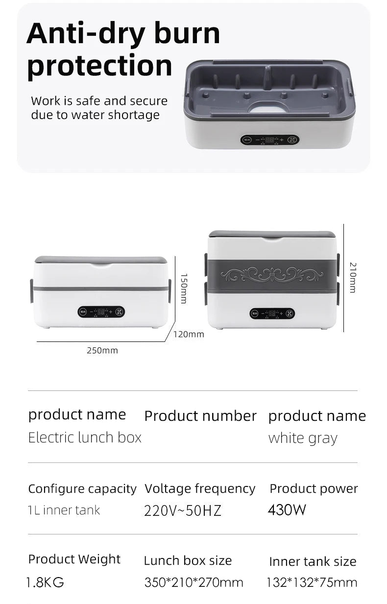 Large Capacity Electric Food Heater Pre-Heating Plug-In Steaming Cooking