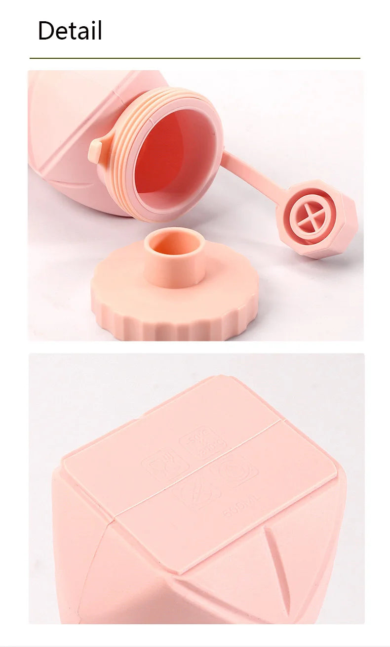 620ml 600ml Outdoor Silicone Folding Cup with Lid Camping Gadgets Supplies