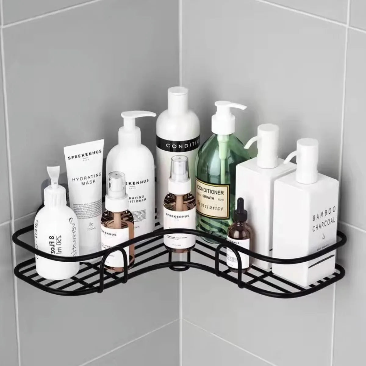 No-Drill Corner Shelf Bathroom Rack