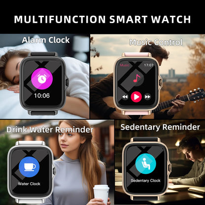 Men Women Smart Watch 1.83'' Waterproof  Fitness Sports Watch Answer Call Sleep Sport Pedometer Information Alerts Smartwatch