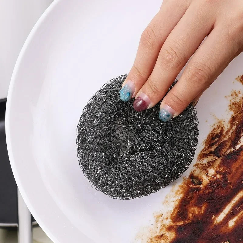 20/1x Steel Wool Scrubber with Handle Stainless Steel