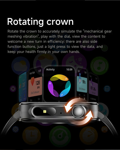 LIGE 1.83" HD Screen Smart Watch Men BT Call type-c Fast Charging New Watches IP67 Waterproof Sports Health Monitor Smartwatches