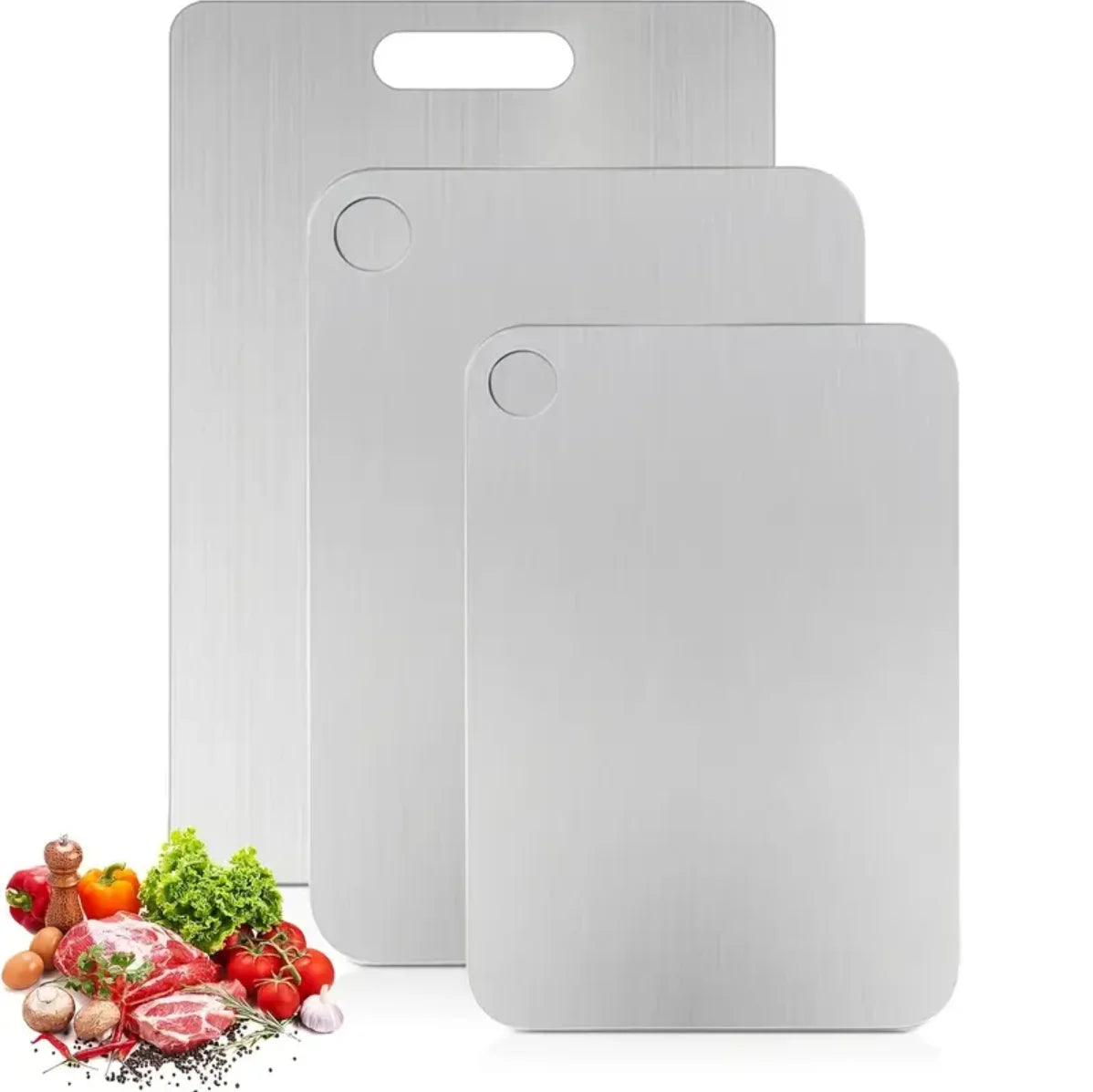 Titanium Cutting Boards for Kitchen Stainless Board 304 Steel Thickened Double Sided