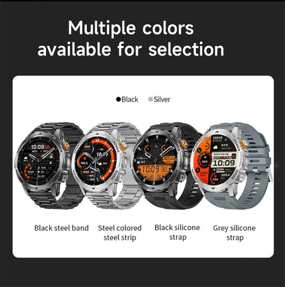 LIGE 2025 New For HUAWEI Xiaomi 1000mah AMOLED Smart Watch Men Sports Fitness LED Flashlight 3ATM Waterproof BT Call Smartwatch