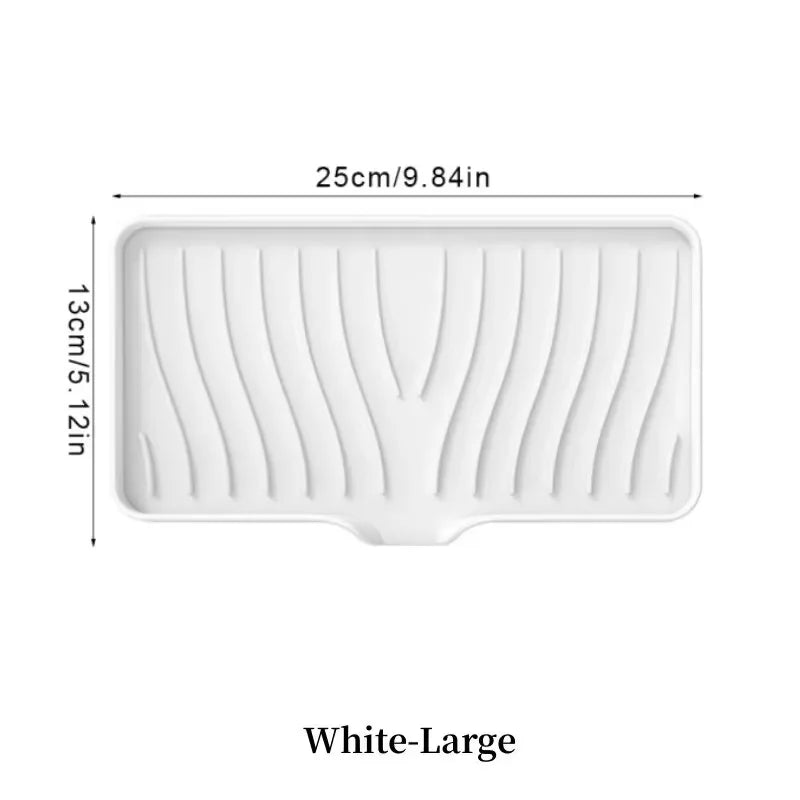 Silicone Bathroom Soap Dishes Sink Sponge Holder for Kitchen, Shower Soap Sponge Tray Counter Rubber Soap Dish with Drain