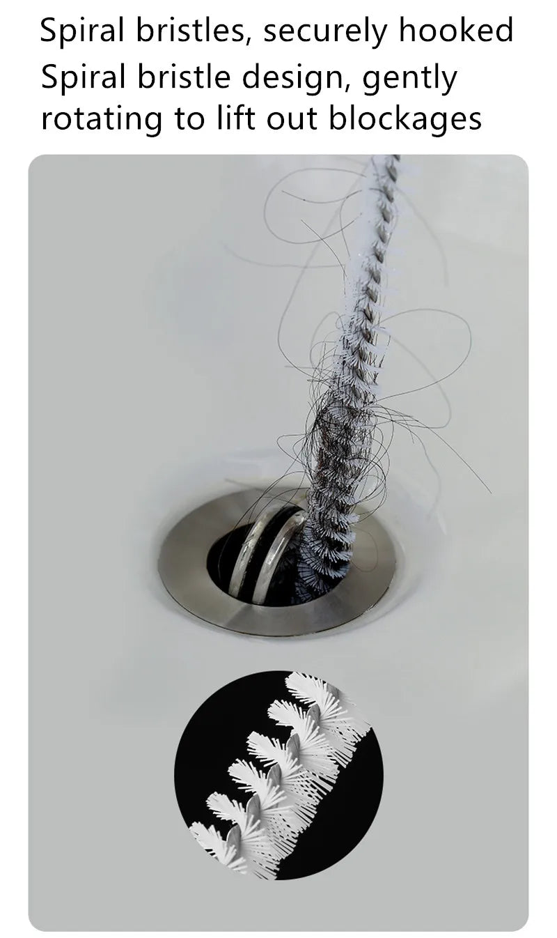 Hair Sewer Sink Cleaning Drain Pipe Flexible Cleaner Clog Plug Hole Remover Tool