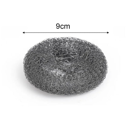20/1Pcs Cleaning Brush Long Handle Pot Brush Kitchen Pan Pot Dishes Steel Wool Steel Wire Metal Wool Scourer Household Cleaning