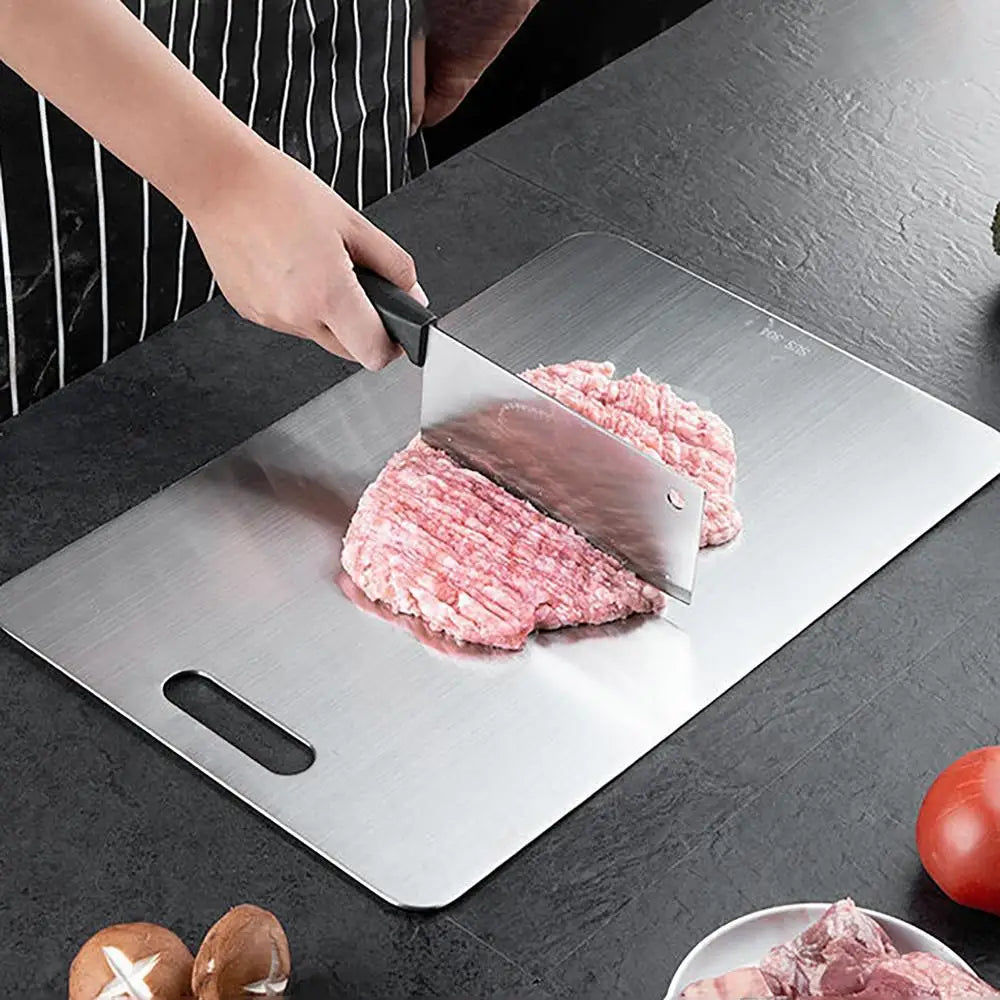 Titanium Cutting Boards for Kitchen Stainless Board 304 Steel Thickened Double Sided