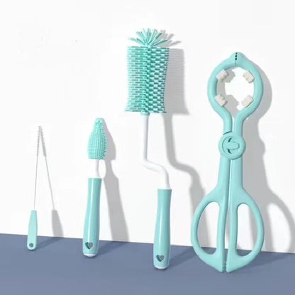 Silicone Bottle Cleaning Brush Baby Pacifier Straw Scrubber