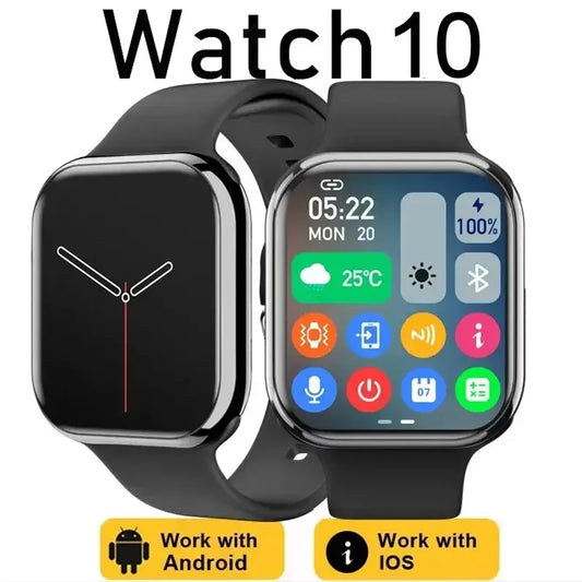 New Watch 10 Smart Watch Men Body Temperature BT Call NFC Always on Display GPS Sport Watches Women Smartwatch For Apple Android
