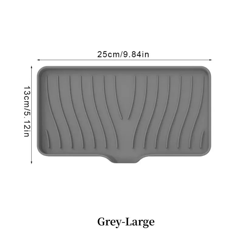 Silicone Bathroom Soap Dishes Sink Sponge Holder for Kitchen, Shower Soap Sponge Tray Counter Rubber Soap Dish with Drain