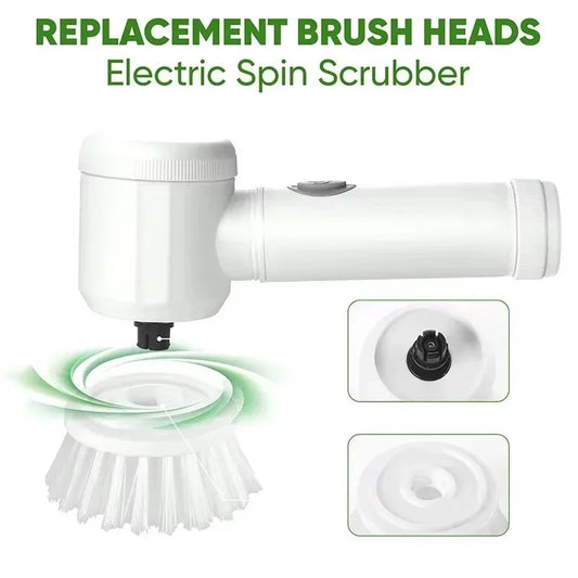 Electric Spin Scrubber Cordless Spin Scrubber with 5 Replaceable Brush Heads