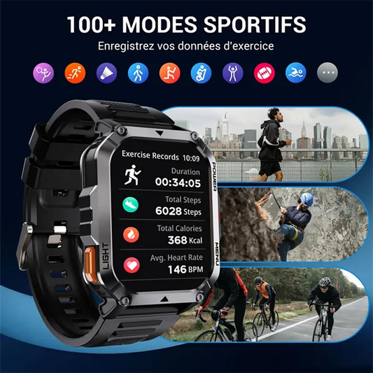 Blackview 2025 New Outdoor Smartwatch 900mAh W70 Pro 2.01'' TFT HD Screen Waterproof Men Watches with Emergency Lighting Compass