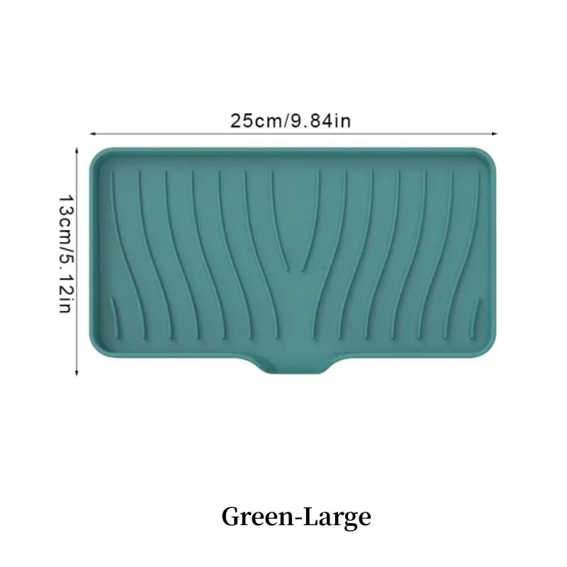 Silicone Bathroom Soap Dishes Sink Sponge Holder for Kitchen, Shower Soap Sponge Tray Counter Rubber Soap Dish with Drain