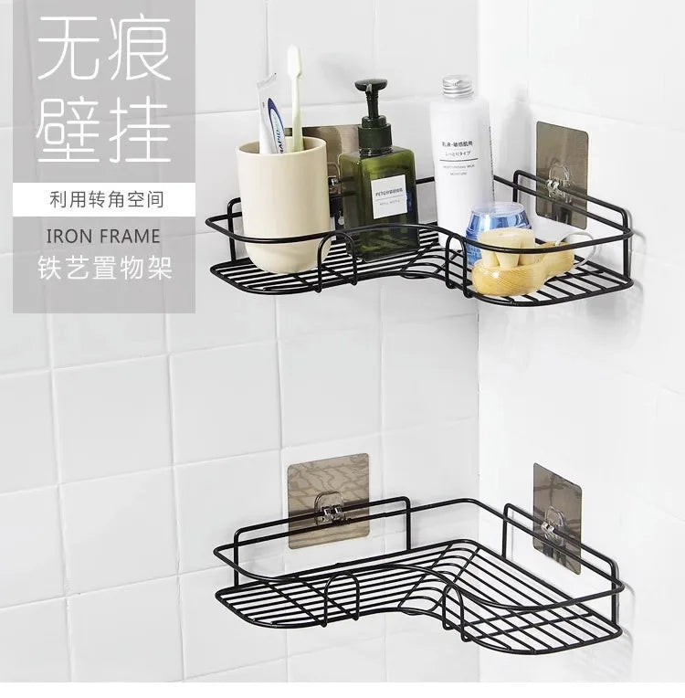 No-Drill Corner Shelf Bathroom Rack
