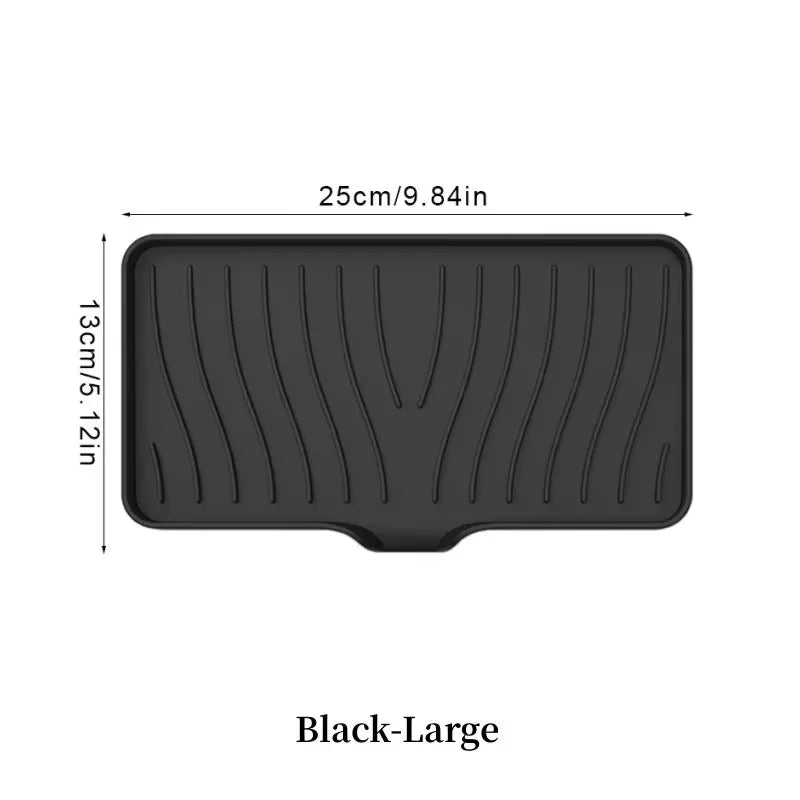 Silicone Bathroom Soap Dishes Sink Sponge Holder for Kitchen, Shower Soap Sponge Tray Counter Rubber Soap Dish with Drain