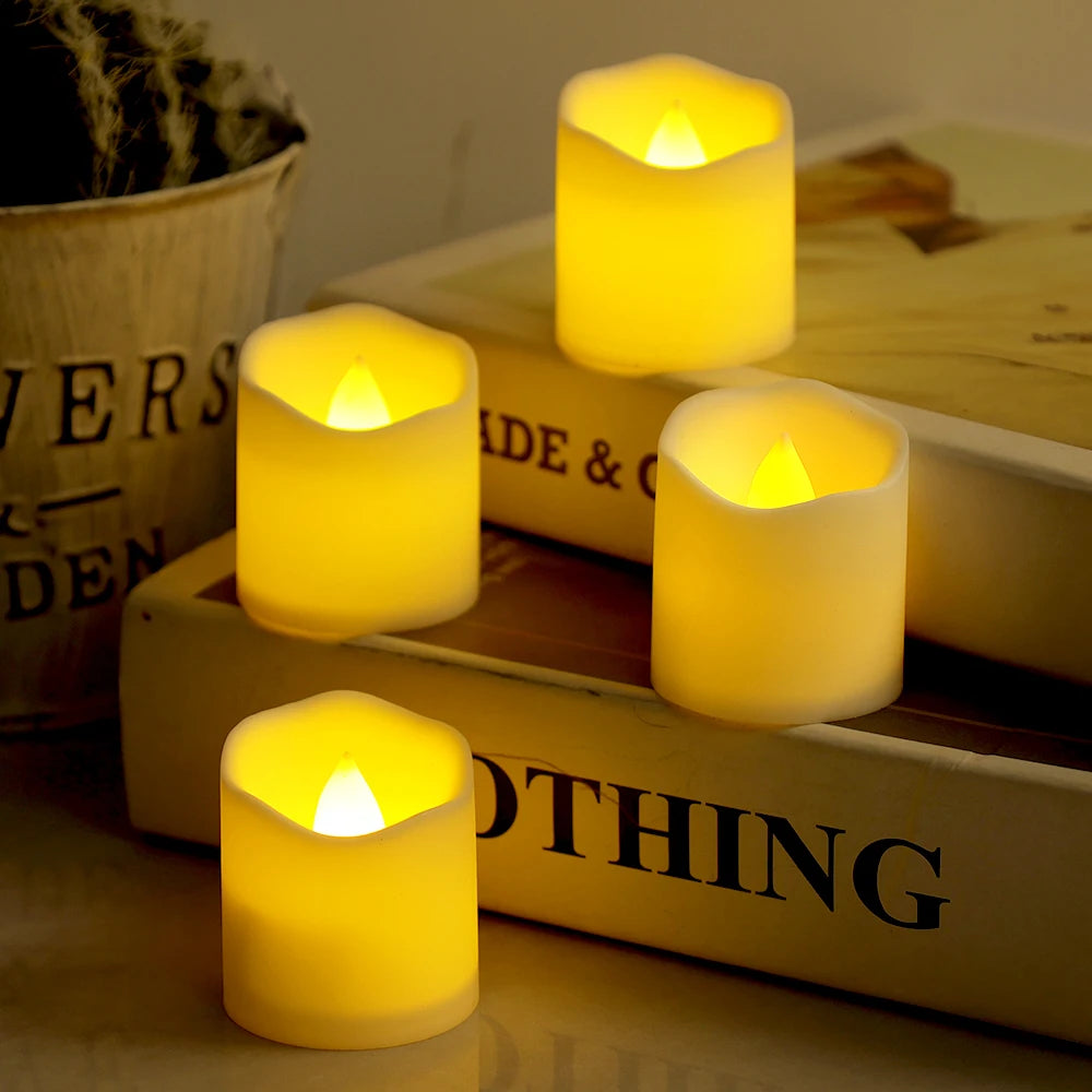 6/1Pcs LED Flameless Candle Lights Battery Powered Creative Wave Wishing Tealights Home Christmas Birthday Party Decors Lighting