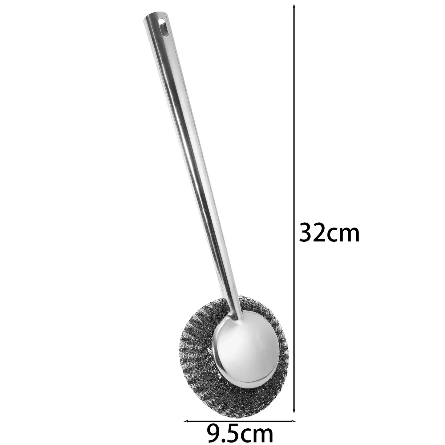 20/1x Steel Wool Scrubber with Handle Stainless Steel