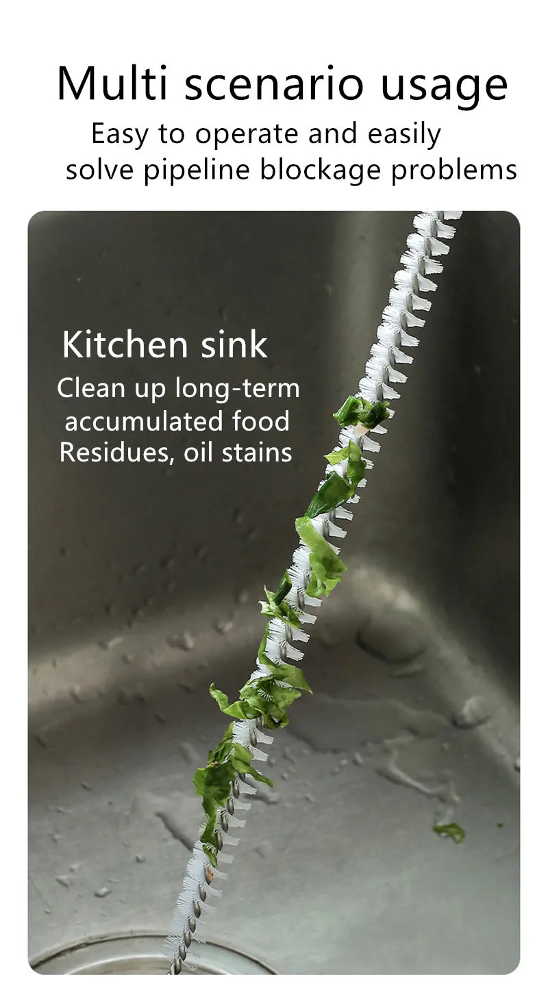 Hair Sewer Sink Cleaning Drain Pipe Flexible Cleaner Clog Plug Hole Remover Tool