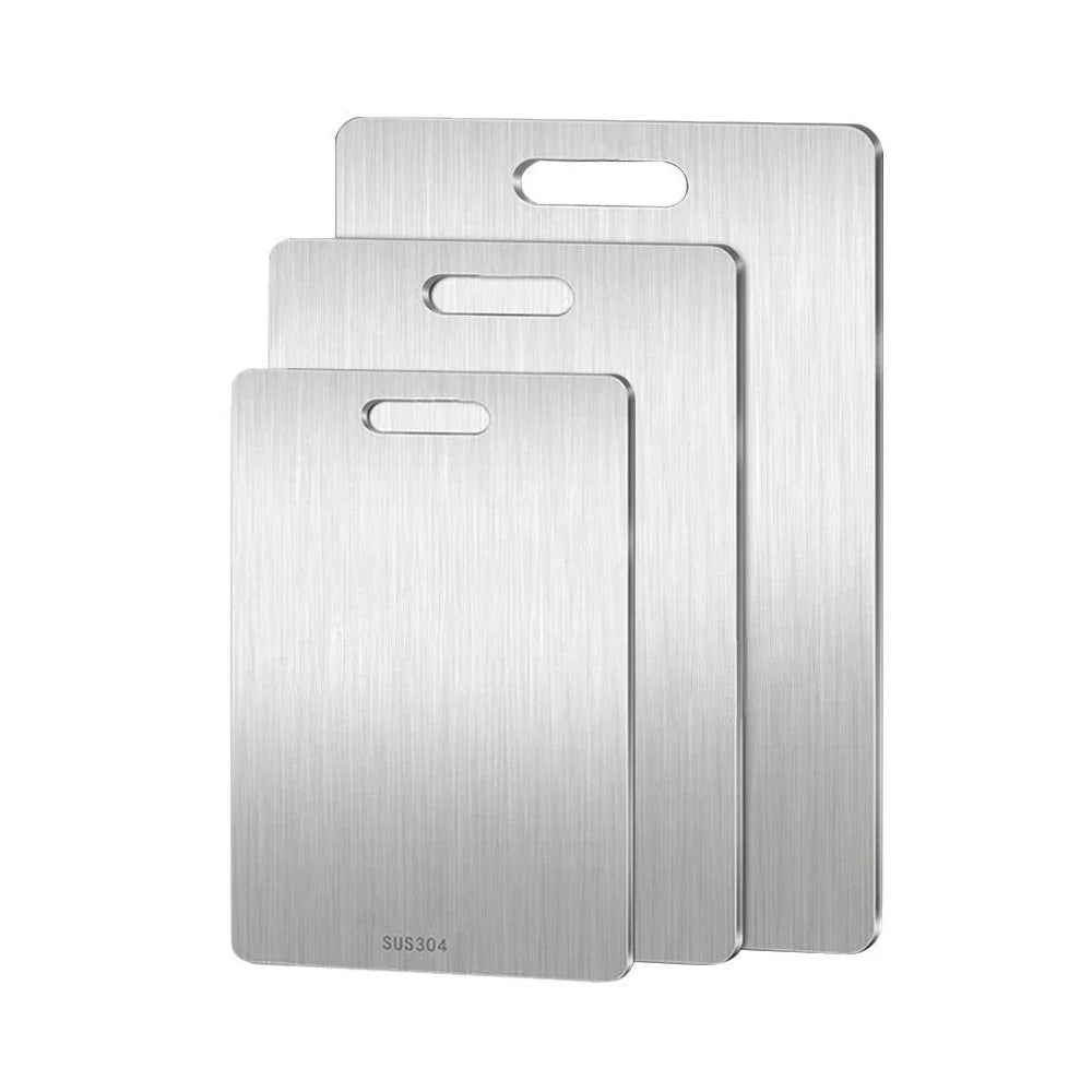 Titanium Cutting Boards for Kitchen Stainless Board 304 Steel Thickened Double Sided