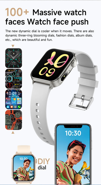 LIGE 1.83" HD Screen Smart Watch Men BT Call type-c Fast Charging New Watches IP67 Waterproof Sports Health Monitor Smartwatches