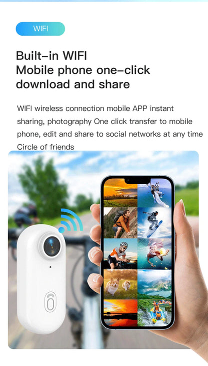 Mini Body Cam 128GB Magnetic Pocket Sports Recorder WiFi Wireless Thumb Camera  Video