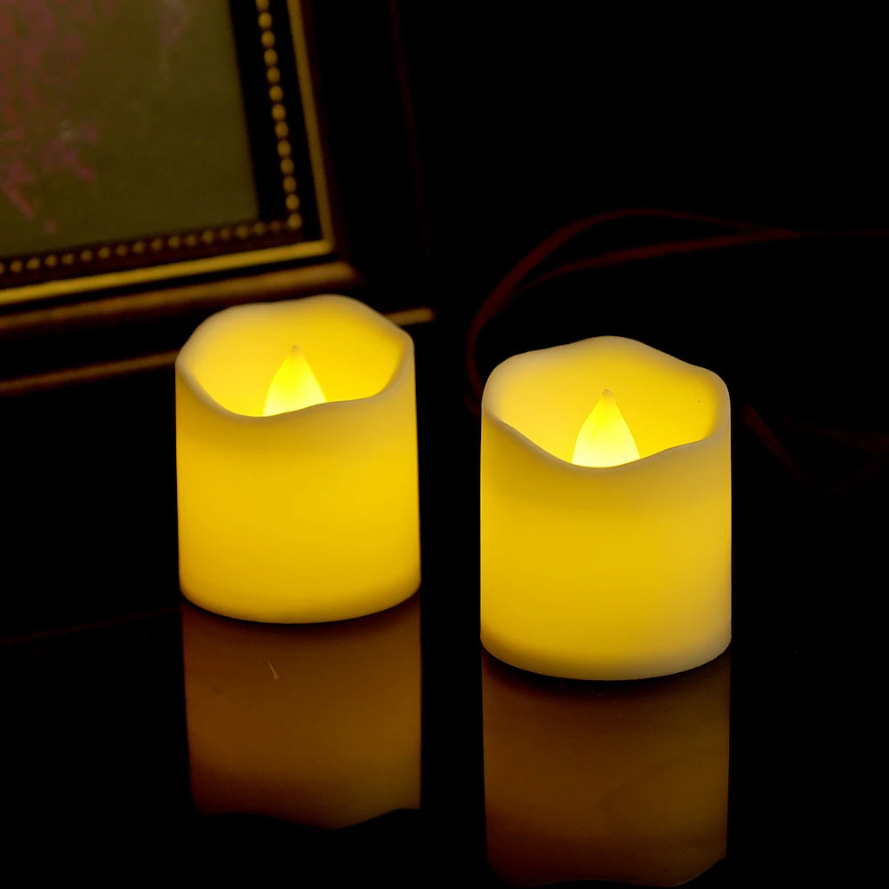 6/1Pcs LED Flameless Candle Lights Battery Powered Creative Wave Wishing Tealights Home Christmas Birthday Party Decors Lighting