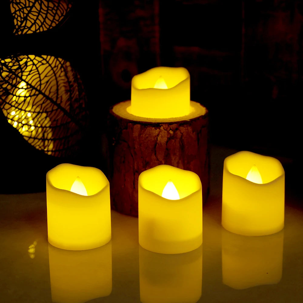 6/1Pcs LED Flameless Candle Lights Battery Powered Creative Wave Wishing Tealights Home Christmas Birthday Party Decors Lighting
