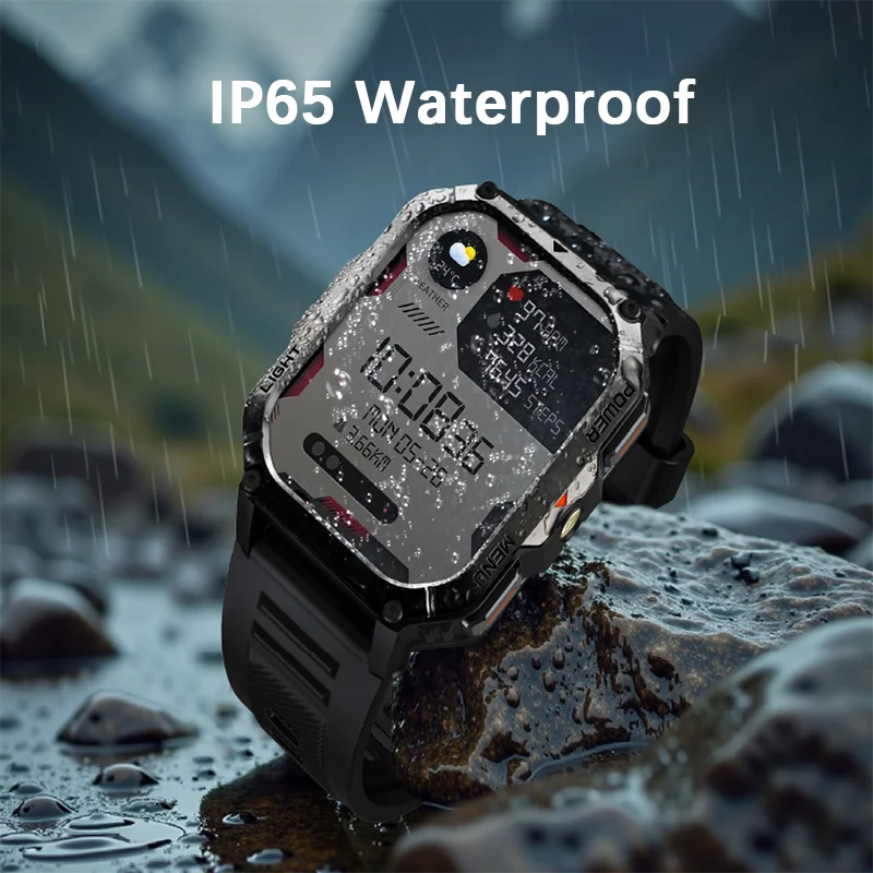 Blackview 2025 New Outdoor Smartwatch 900mAh W70 Pro 2.01'' TFT HD Screen Waterproof Men Watches with Emergency Lighting Compass