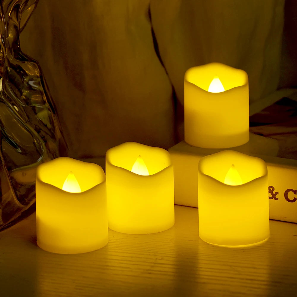 6/1Pcs LED Flameless Candle Lights Battery Powered Creative Wave Wishing Tealights Home Christmas Birthday Party Decors Lighting