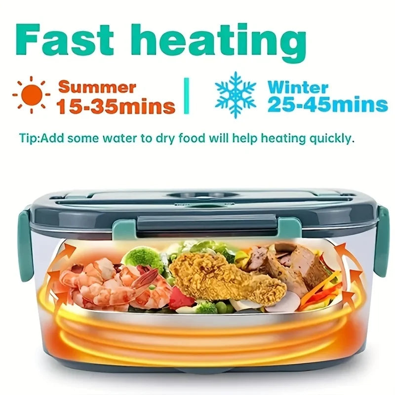1.5 L 60W Electric Lunch Box Food Warmer Portable Food Heater