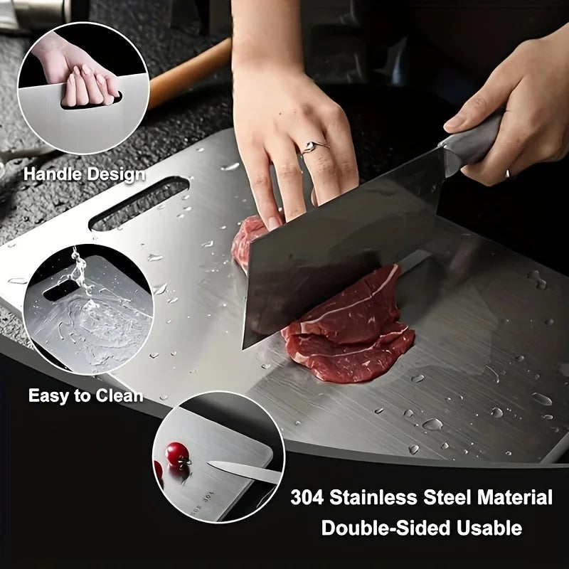 1-5 Pcs Stainless Steel Cutting Board Set for Vegetable, Meat