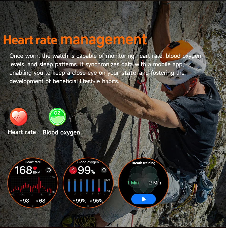 LIGE 2025 New For HUAWEI Xiaomi 1000mah AMOLED Smart Watch Men Sports Fitness LED Flashlight 3ATM Waterproof BT Call Smartwatch