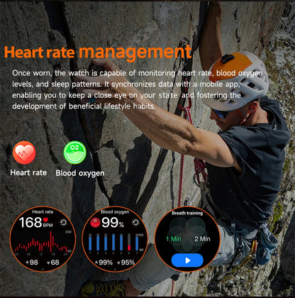 LIGE 2025 New For HUAWEI Xiaomi 1000mah AMOLED Smart Watch Men Sports Fitness LED Flashlight 3ATM Waterproof BT Call Smartwatch
