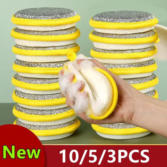 10/5/3PCS Double Side Dishwashing Sponge Dish