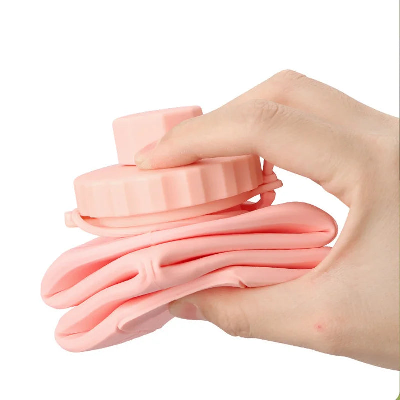 620ml 600ml Outdoor Silicone Folding Cup with Lid Camping Gadgets Supplies