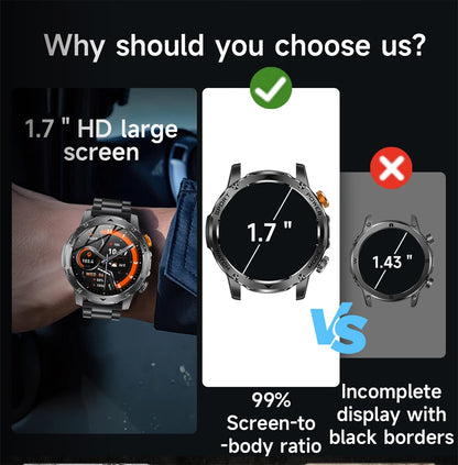 LIGE 2025 New For HUAWEI Xiaomi 1000mah AMOLED Smart Watch Men Sports Fitness LED Flashlight 3ATM Waterproof BT Call Smartwatch