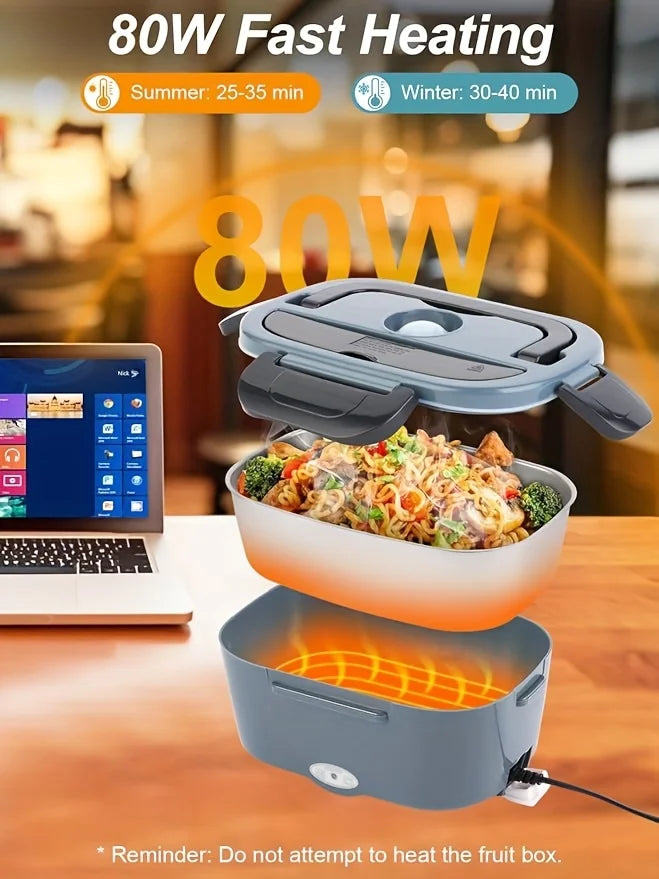1.5 L 60W Electric Lunch Box Food Warmer Portable Food Heater